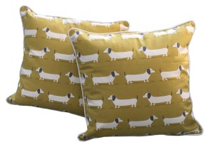 The two finished cushions.