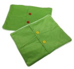 Buttoned envelope cushion cover.