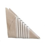 The fabric square folded in eight