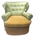 Seat pad pushed back in place