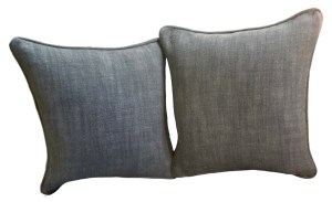 The throw cushions