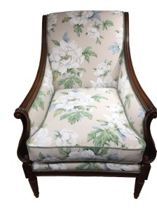 The finished chair with cushion in place 