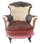 Inner fabric removed from arms and back