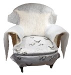 Polyester wadding added over back and arms