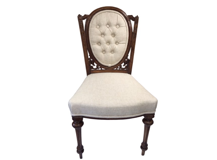 Image of the completed Carved Chair with link to the project documentation