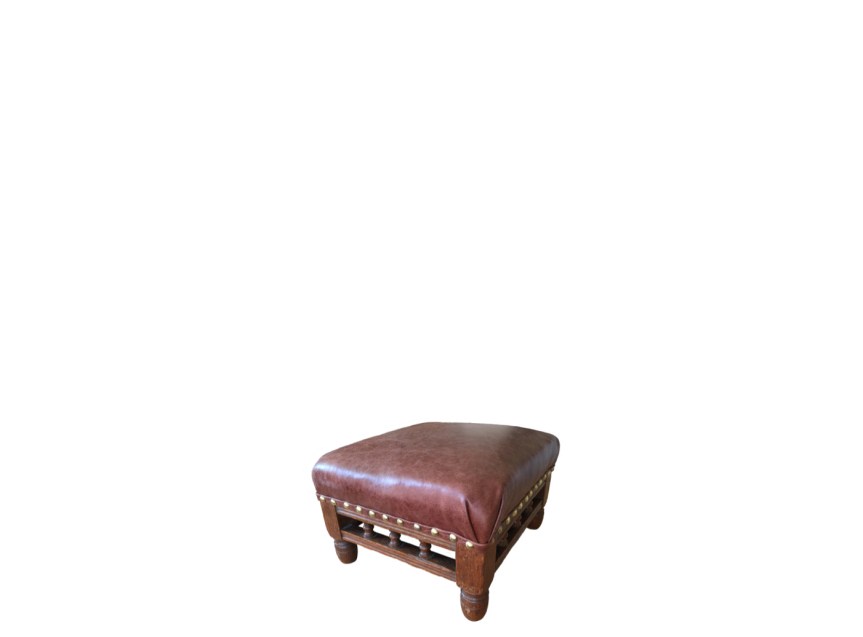 Image of the completed Small Footstool with link to the project documentation