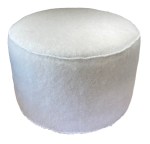Pouffe wrapped in FR polyester wadding