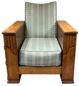 Library chair with original cover
