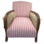 Seat and back covered in fabric