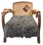Hair layer over hessian on seat
