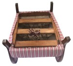 A piece of the old cover added under the chair before the undercover was added