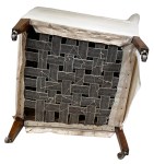 Bottom of chair, fabric freed