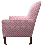 Fabric tidied up around legs