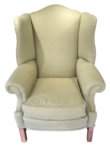 Chair with seat cushion in place