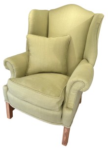 Chair with throw cushion