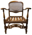 Stuffings and springs removed leaving the old webbing