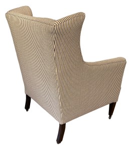 The finished chair from a back corner