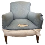 Seat front fabric removed