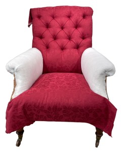 Chair with seat and inner back fabric added