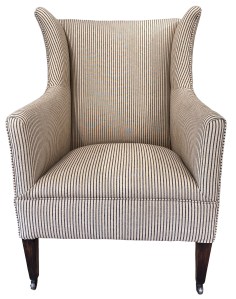 The completed chair from the front