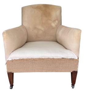 Seat stuffings covered in calico