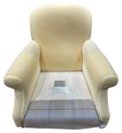 Inside of chair with back fabric removed