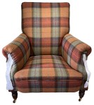 Seat front fabric added with piping