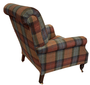 The finished chair seen from a back corner