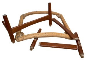 The pieces ready to be reassembled