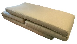 The two cushions ready for transport