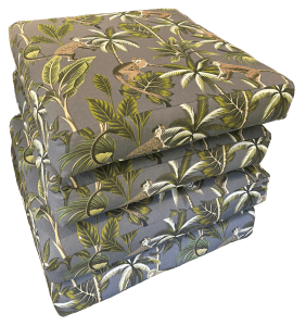 The finished cushions from one corner