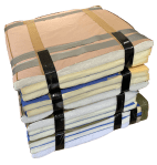 All the raw, sawn edges held in place with duct tape