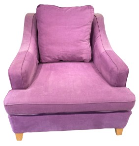 Chair with purple cover
