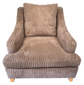 Cushions in place on the armchair