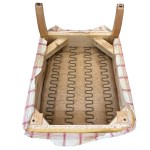 Undercloth removed showing the zigzag spring base