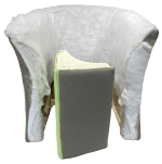 The stripped chair and seat