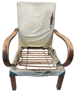 The original chair and cover