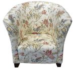 The tub chair upright