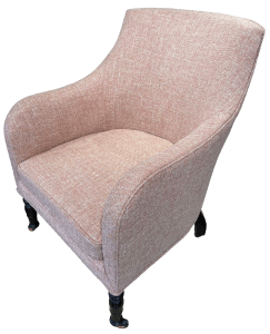 The finished chair with new seat cover in place