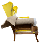 Outer arm fabrics attached