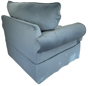 The completed chair from the back