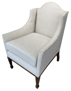 Finished chair including new cushion from front corner