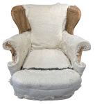 All fabric removed from the chair