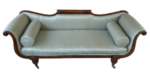 The finished sofa from the front