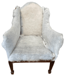 Chair stripped of old fabric