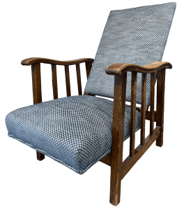 Chair reclined with new fabric
