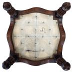 Underside of stool with button anchors removed