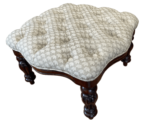 Newly covered stool from a corner