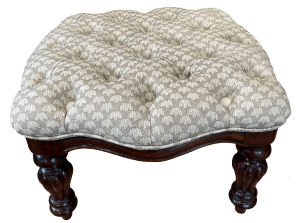 Newly covered stool from the front
