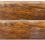 Before and after images of the frame cleaning